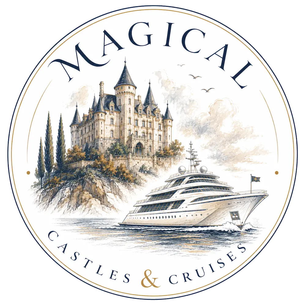 magical castles cruises logo round transparent